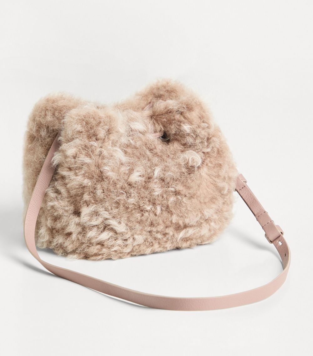 Brunello Cucinelli Kids Brunello Cucinelli Kids Shearling Bucket Bag