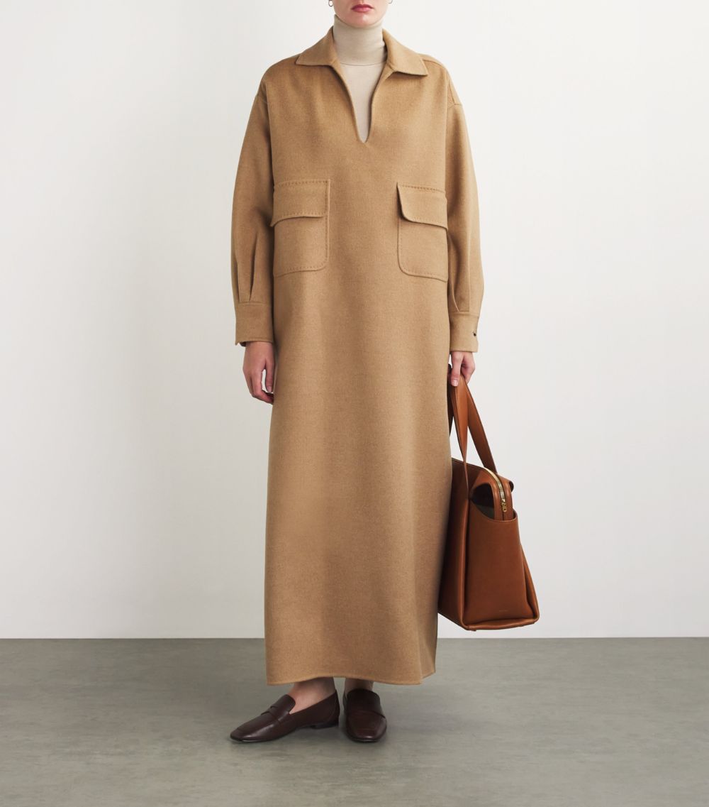 Max Mara Max Mara Camel Wool Maxi Dress