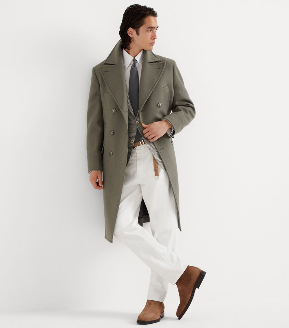 Brunello Cucinelli Brunello Cucinelli Beaver Cloth Wool Pea Coat