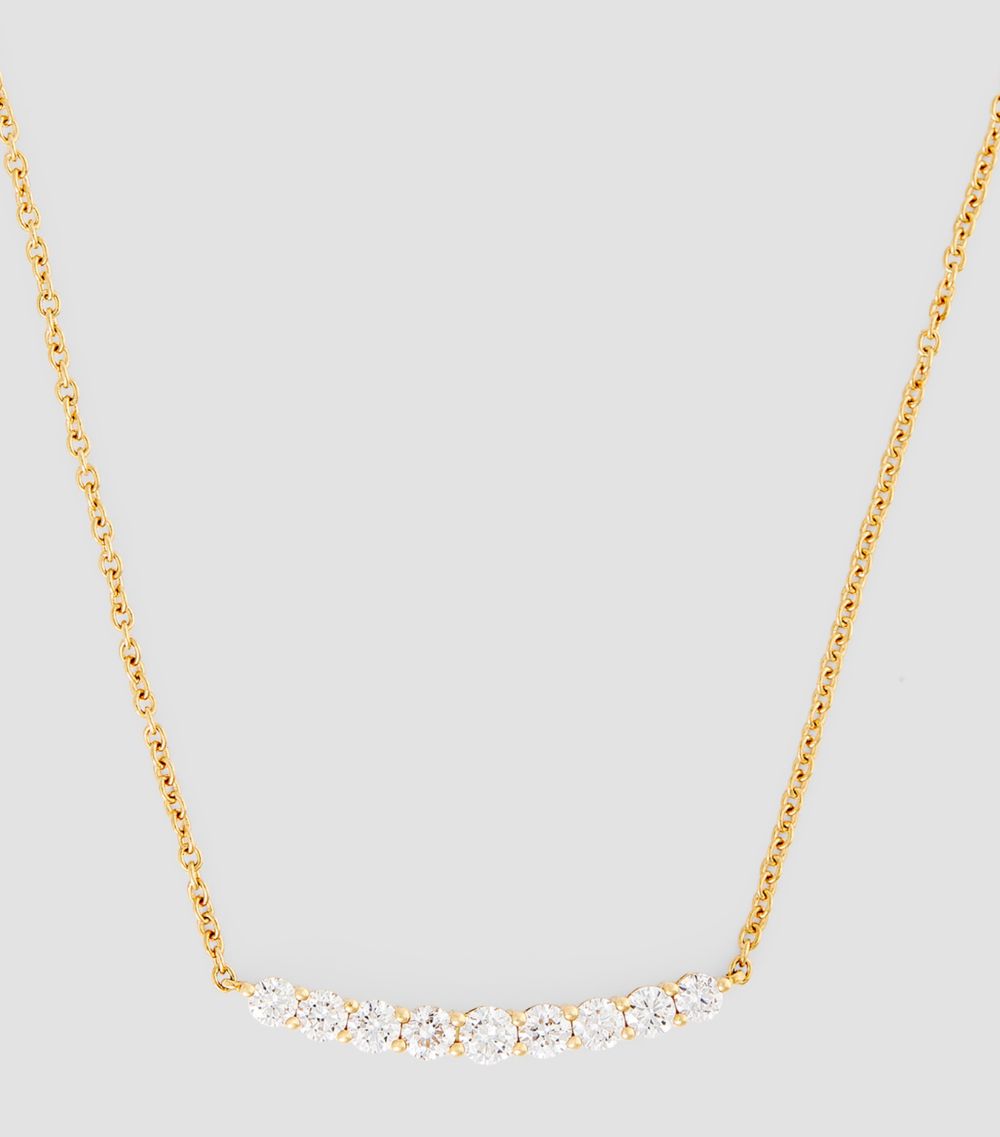 Anita Ko Anita Ko Yellow Gold And Diamond Delilah Crescent Necklace