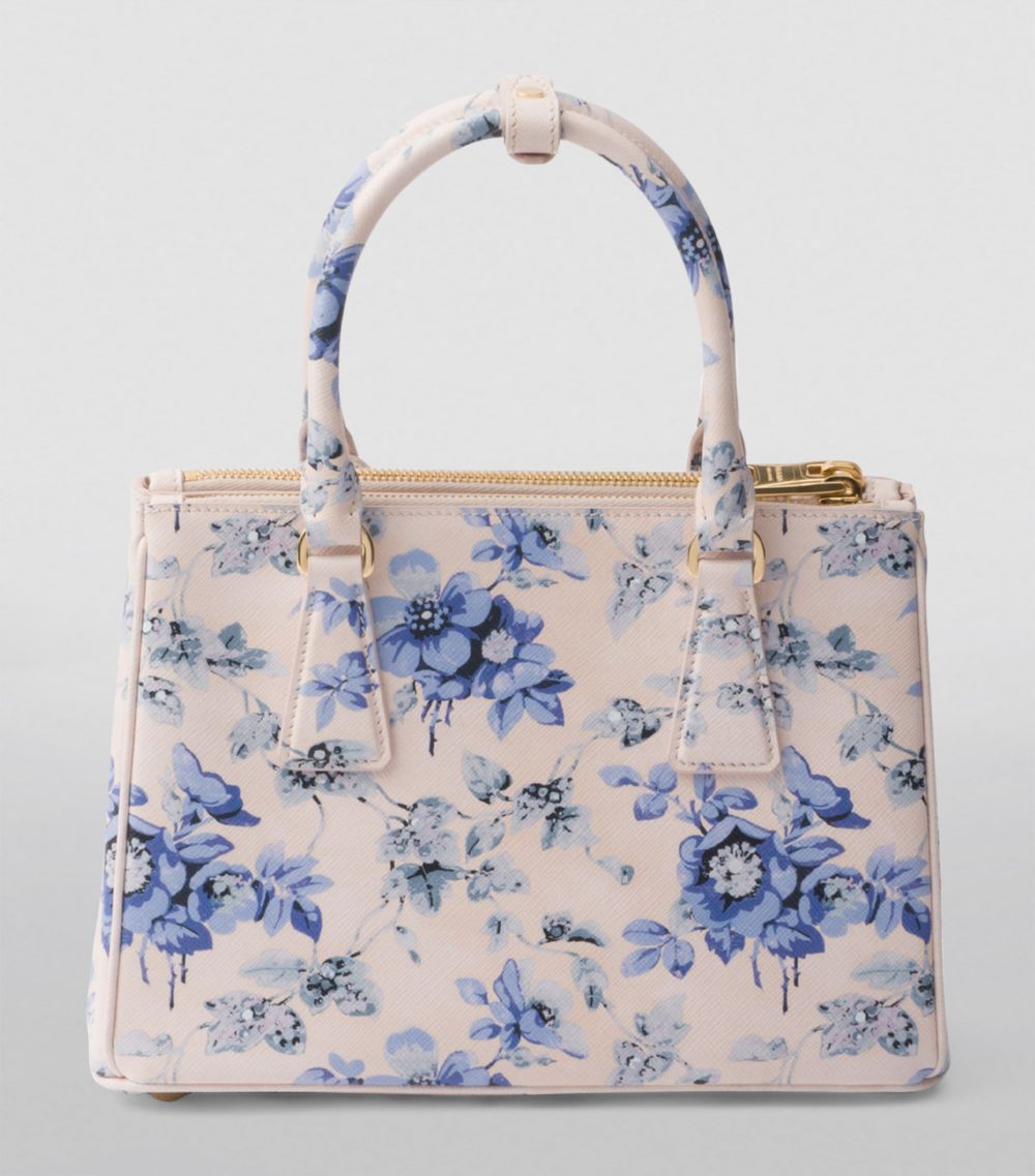 Prada Prada Small Leather Floral Galleria Top-Handle Bag