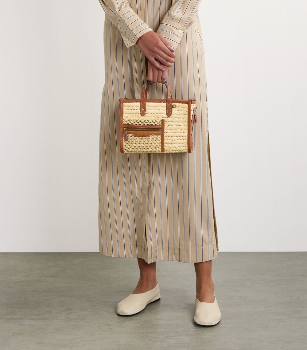 Anya Hindmarch Anya Hindmarch Extra Small Raffia Pocket Tote Bag