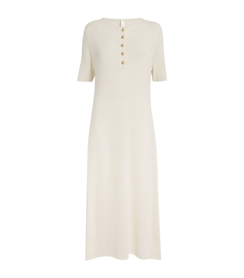 Lauren Manoogian Lauren Manoogian Cotton-Linen Henley Midi Dress