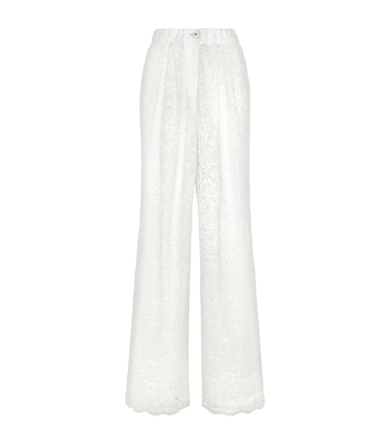 Dolce & Gabbana Dolce & Gabbana Lace Wide-Leg Trousers