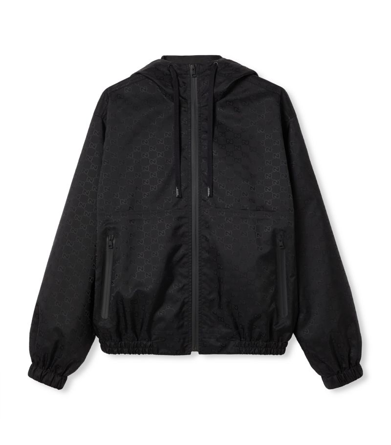 Gucci Gucci Jacquard Gg Hooded Jacket