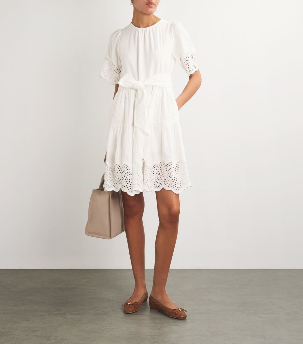 Me+Em Me+Em Cotton Belted Broderie Dress