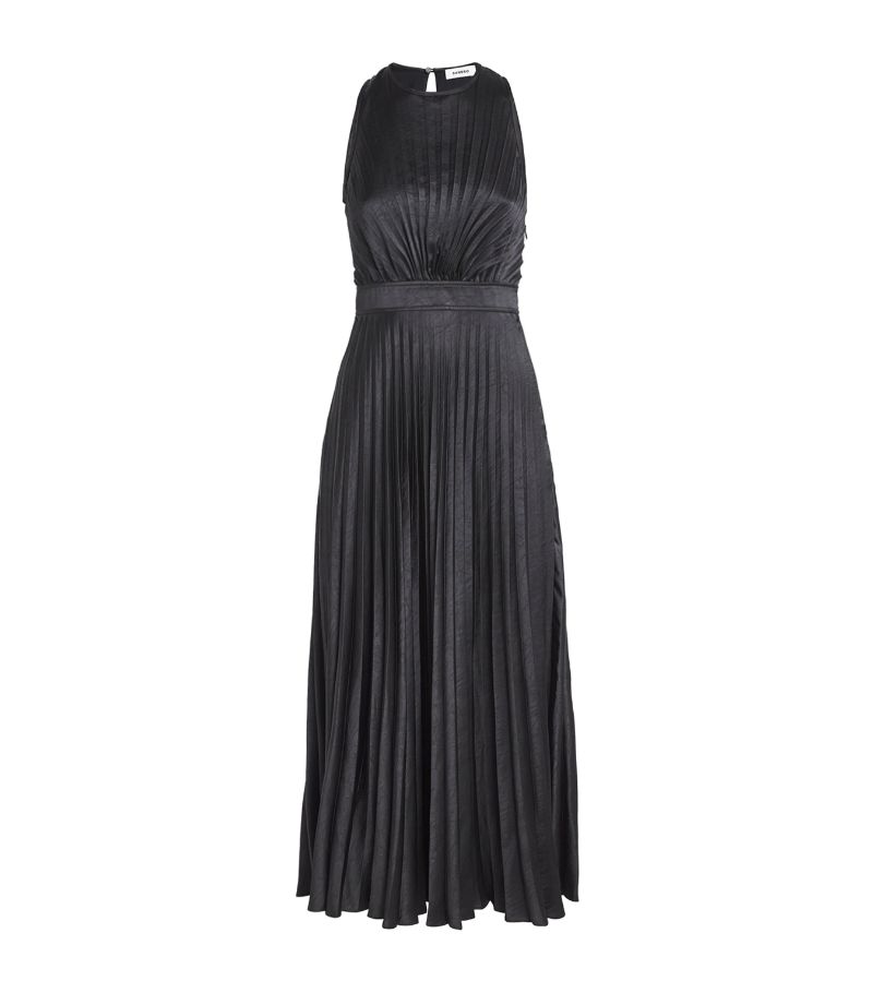  Sandro Sunray Pleated Midi Dress