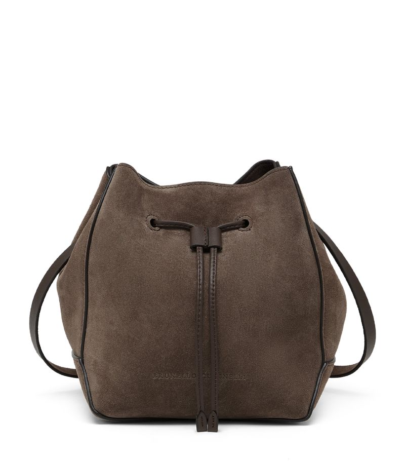 Brunello Cucinelli Brunello Cucinelli Small Suede Bc Duo Bucket Bag