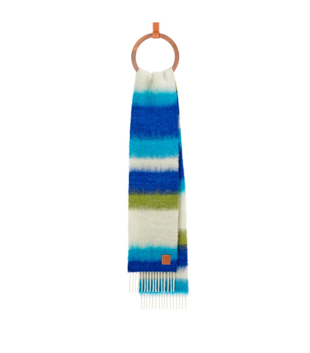 Loewe LOEWE Mohair-Wool Striped Scarf