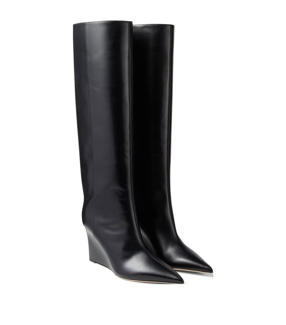 Jimmy Choo Jimmy Choo Blake 85 Leather Knee-High Boots