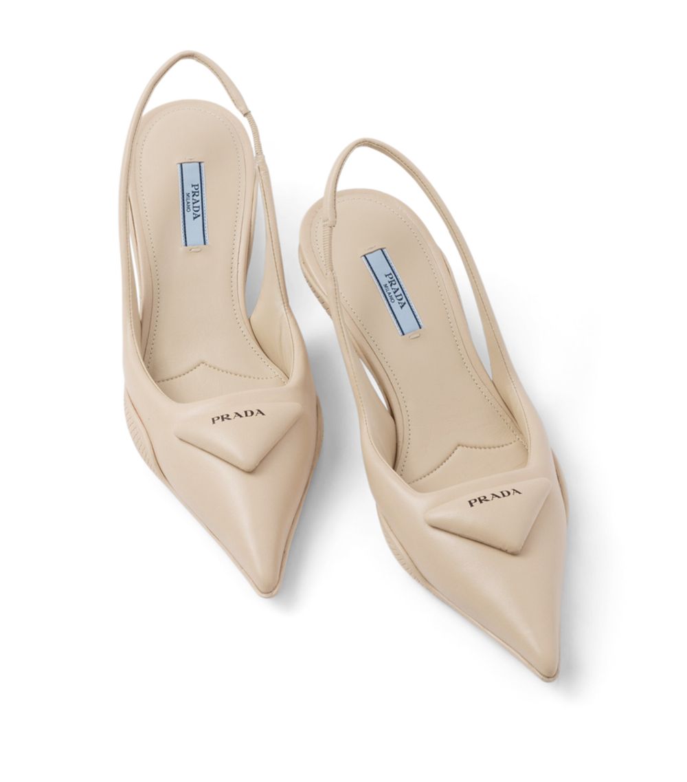 Prada Prada Padded Leather Slingback Pumps