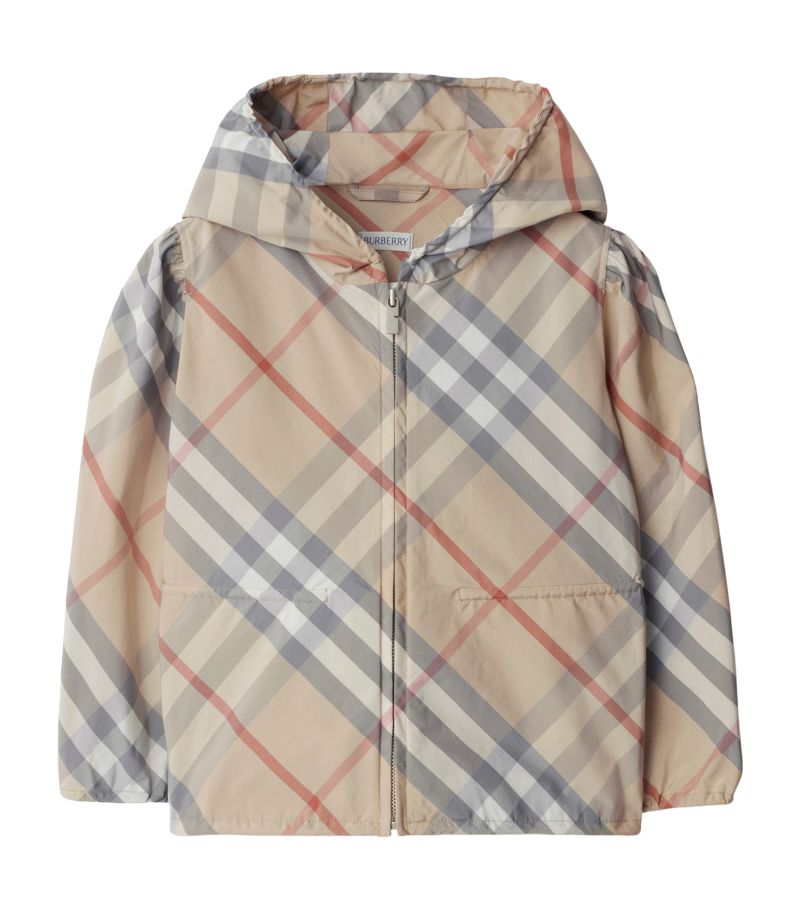 Burberry Burberry Kids Check Print Hooded Jacket (3-14 Years)