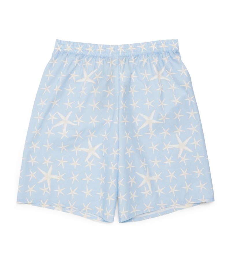 Young Versace Versace Kids Cotton Starfish Print Shorts (4-14 Years)