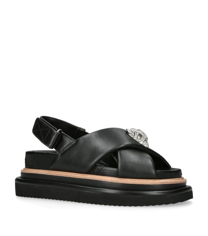 Kurt Geiger London Kurt Geiger London Leather Orson Cross-Strap Sandals