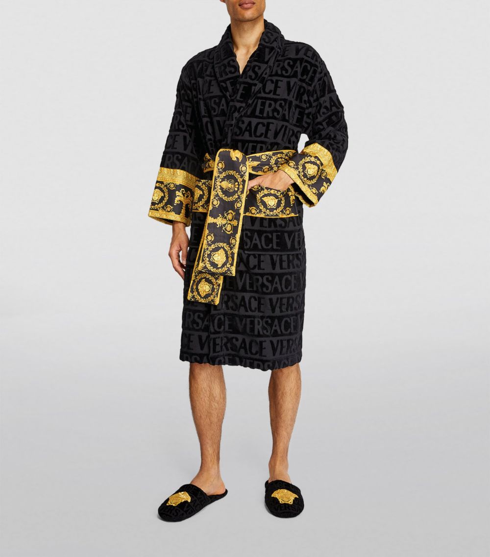 Versace Versace Cotton Baroque Print Robe