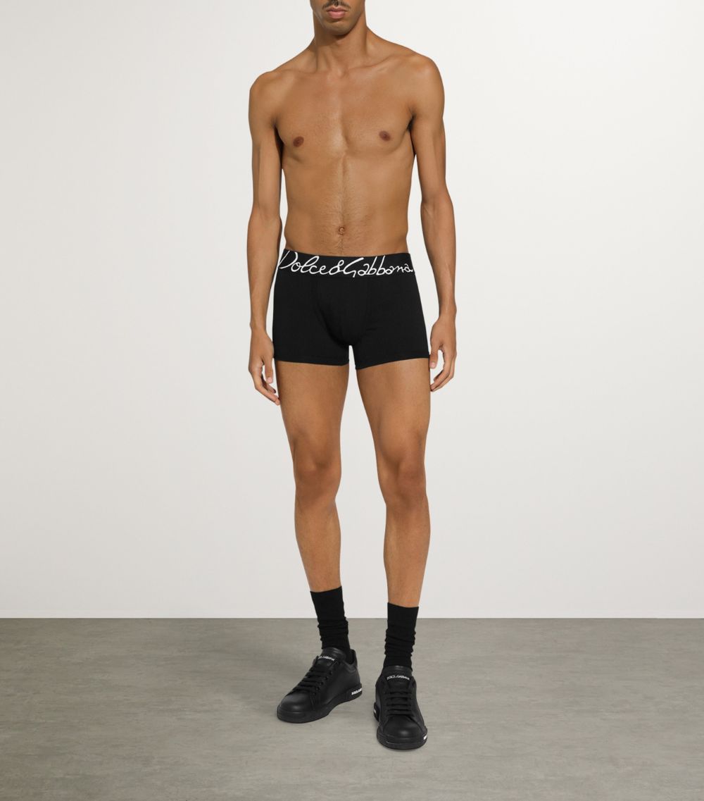 Dolce & Gabbana Dolce & Gabbana Stretch-Cotton Logo Boxer Briefs