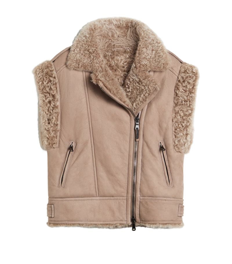 Brunello Cucinelli Kids Brunello Cucinelli Kids Shearling Gilet