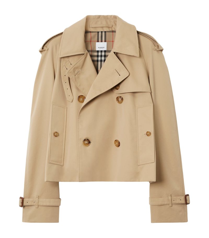 Burberry Burberry Gabardine Cropped Trench Coat