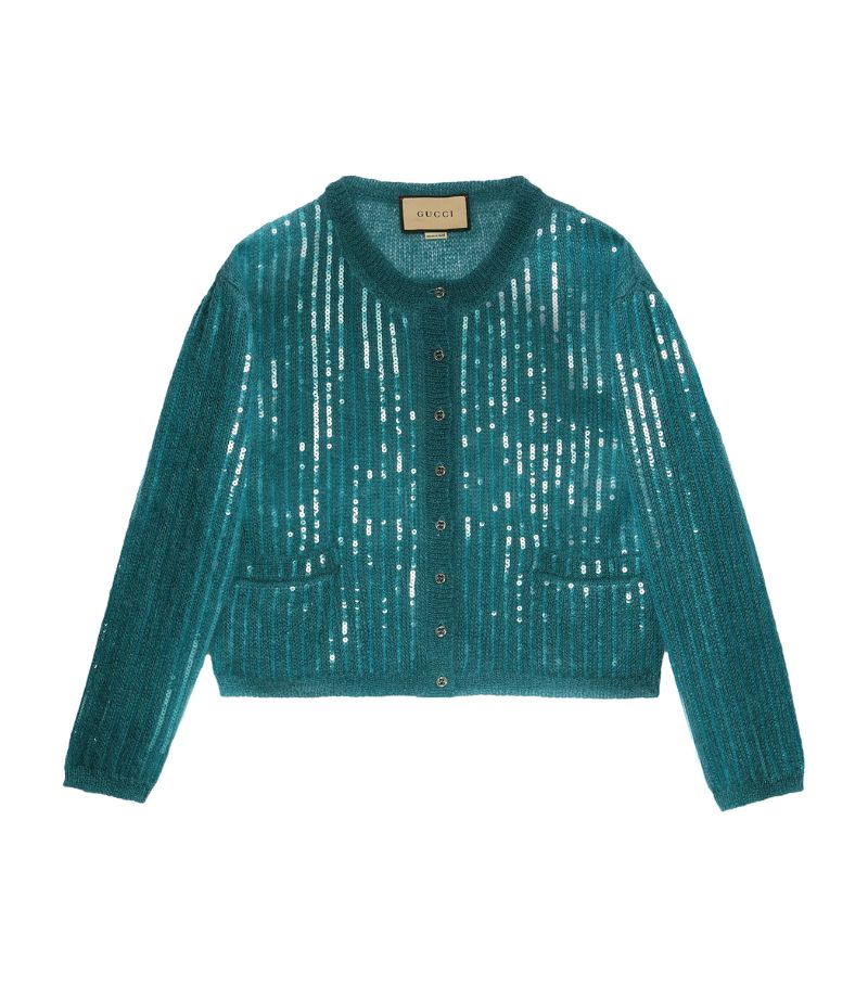 Gucci Gucci Mohair-Silk Sequinned Cardigan