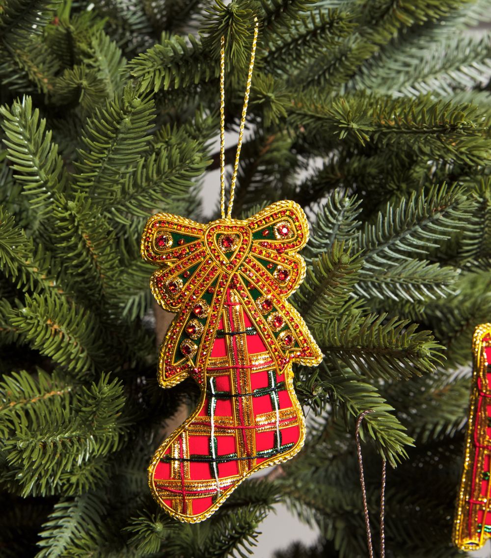 Tinker Tailor Tinker Tailor Tartan Stocking Tree Decoration