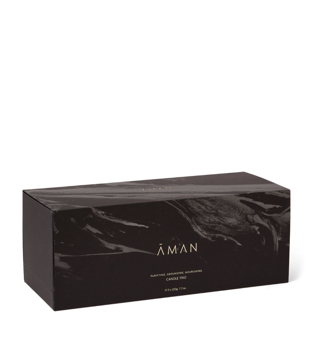 Aman Aman Purifying, Nourishing And Grounding Candle Gift Set (3 X 220G)