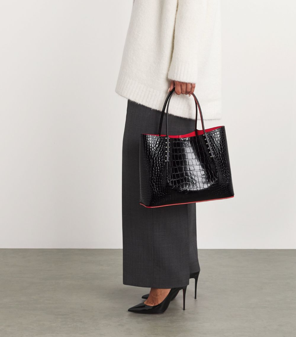 Christian Louboutin Christian Louboutin Cabarock Small Croc-Effect Tote Bag