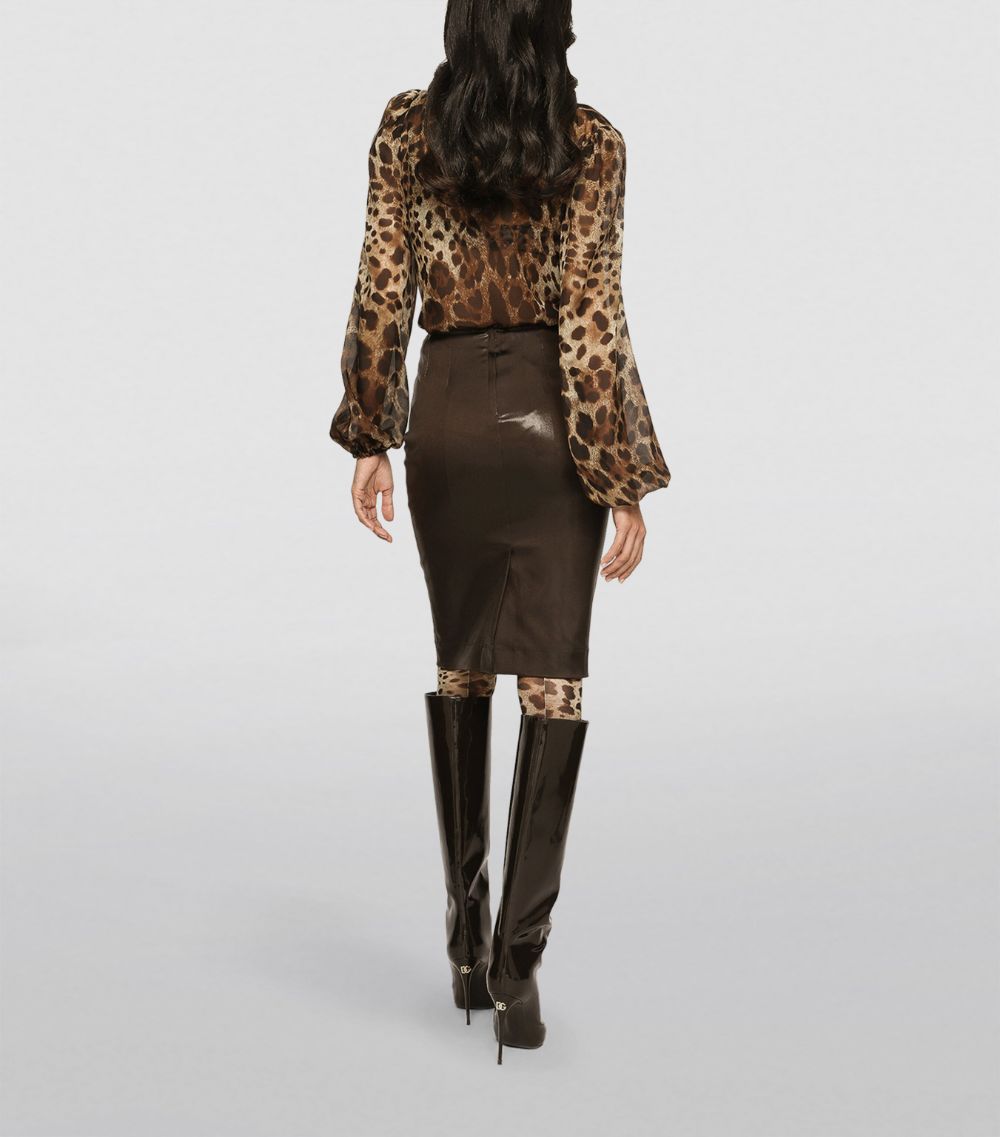 Dolce & Gabbana Dolce & Gabbana Silk Leopard Print Blouse