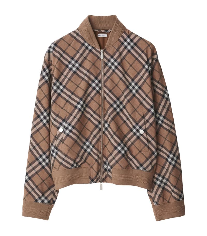 Burberry Burberry Wool Check Bomber Jacket