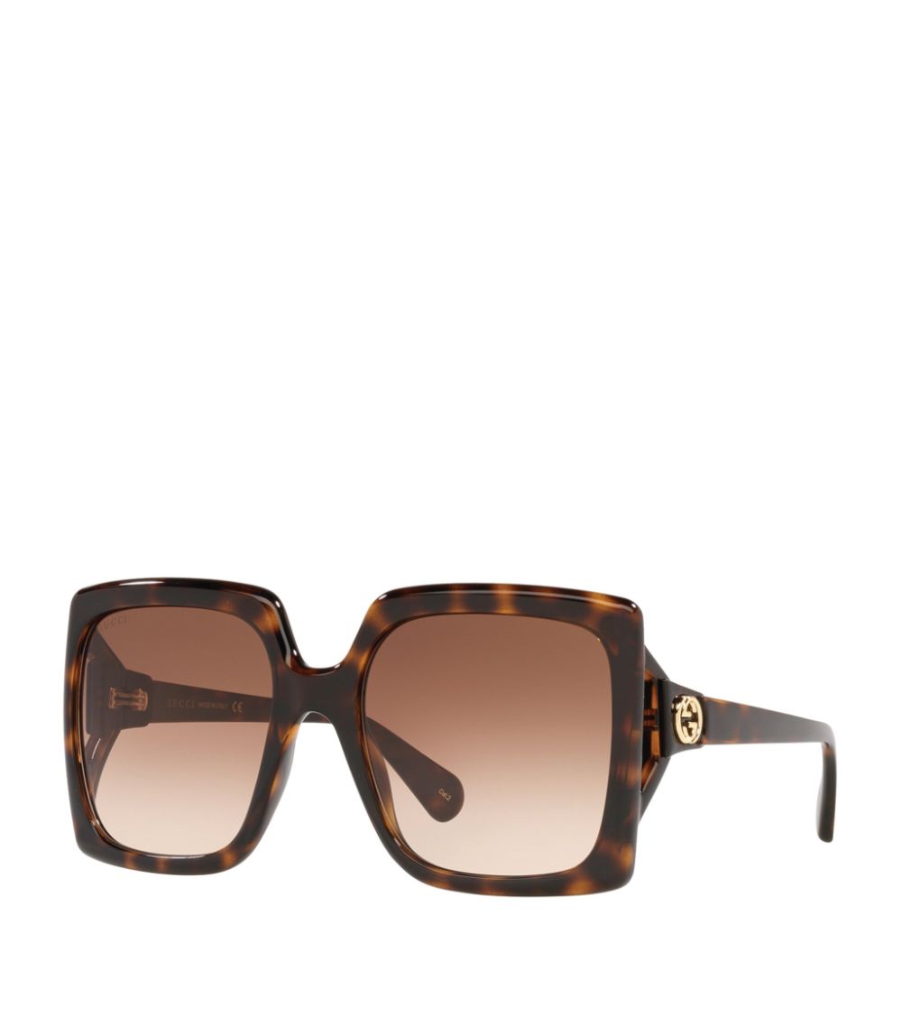 Gucci Gucci Tortoiseshell Print Square Sunglasses