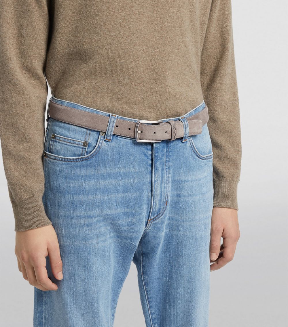 zegna Zegna Mélange Suede Belt