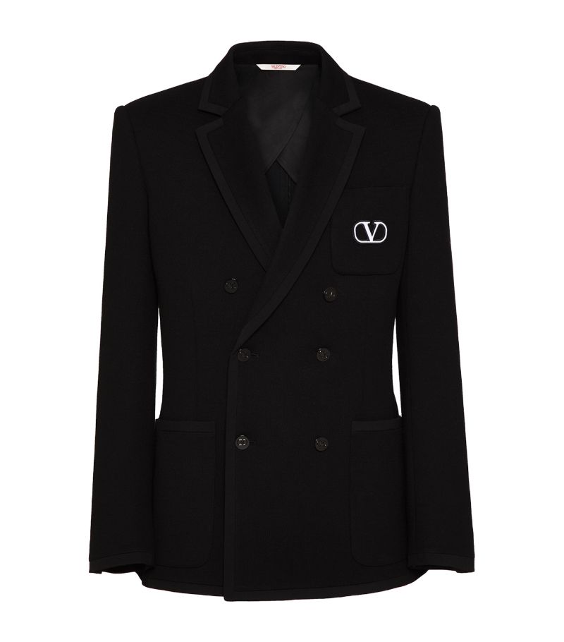 Valentino Valentino Cotton Jersey Vlogo Blazer