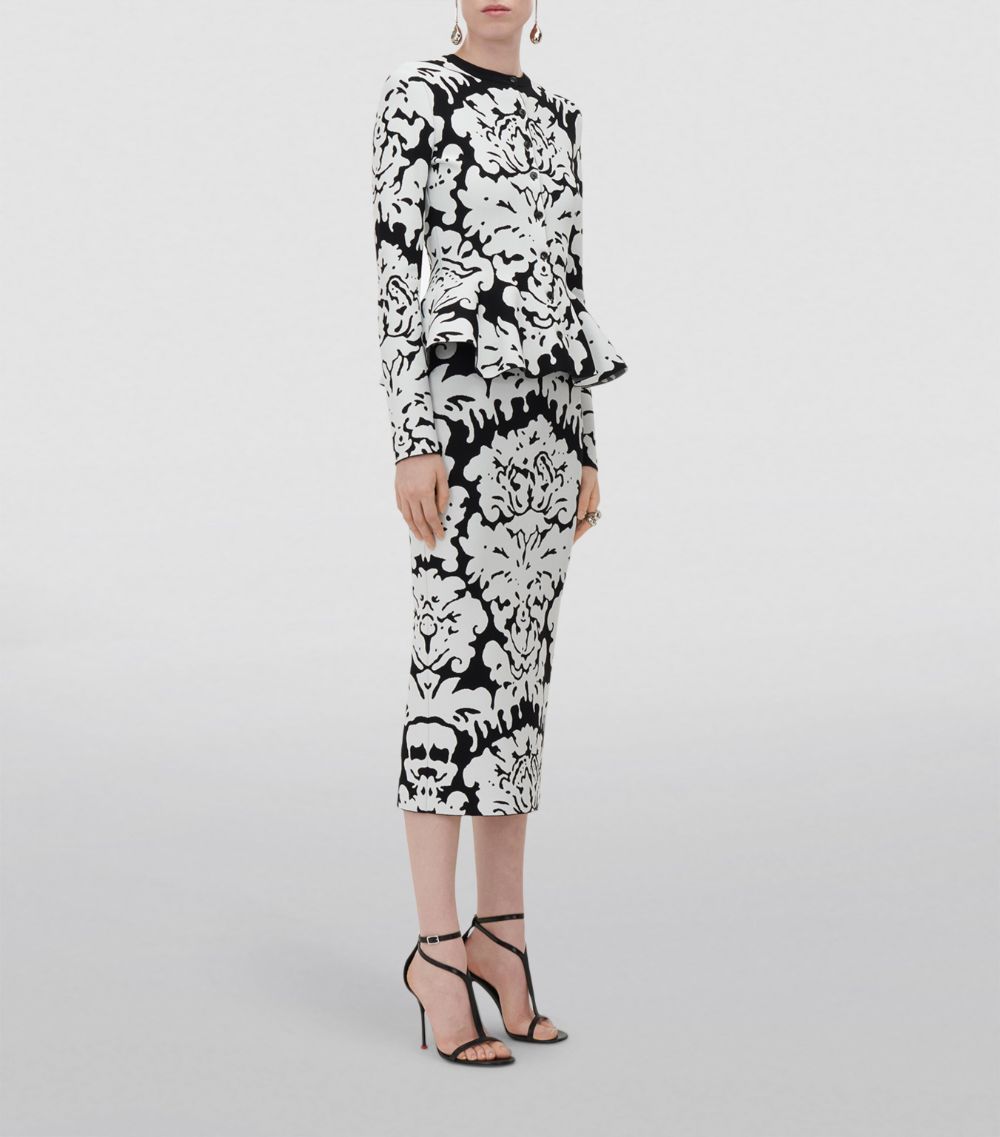 Alexander McQueen Alexander Mcqueen Brocade Print Midi Skirt