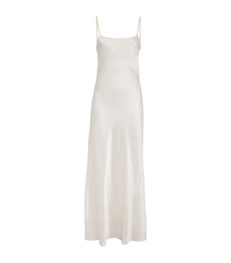 Olivia Von Halle Olivia Von Halle Silk Pear-Strap Slip Dress