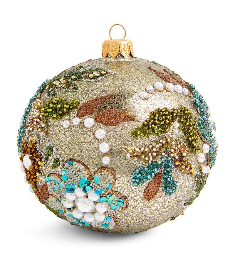 Harrods Harrods Glass Embellished Bauble