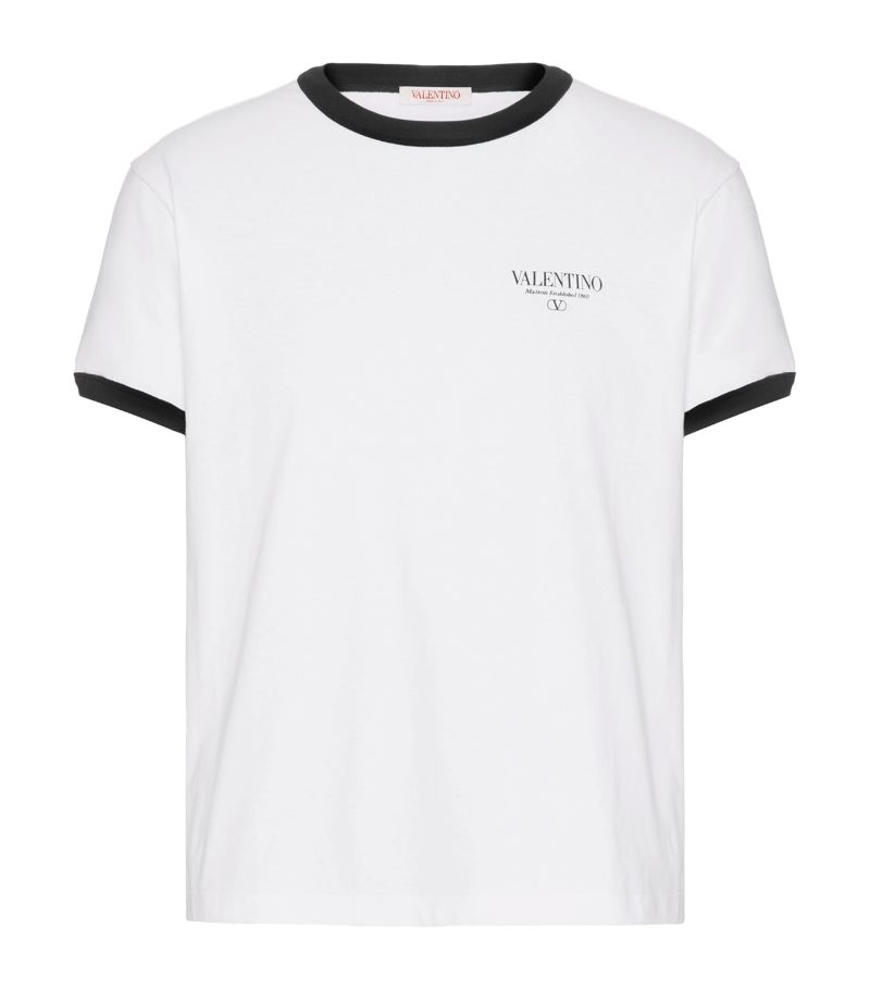 Valentino Valentino Contrast-Trim Logo T-Shirt