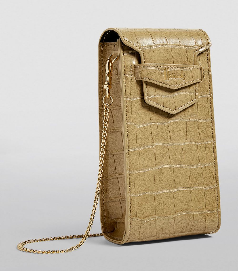 Harrods Harrods Mini Croc-Embossed Nano Bag