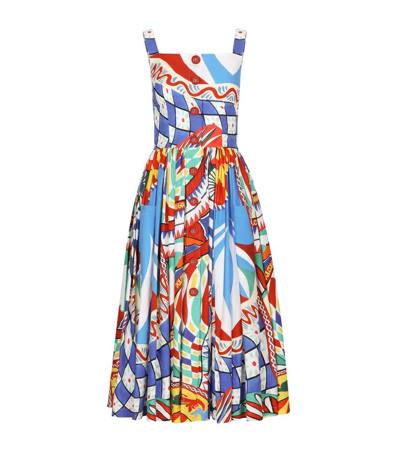 Dolce & Gabbana Dolce & Gabbana Cotton Patterned Midi Dress