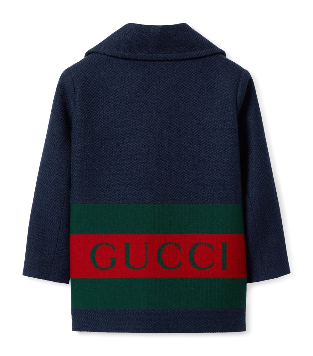 Gucci Gucci Kids Wool-Blend Web Motif Coat (4-12 Years)