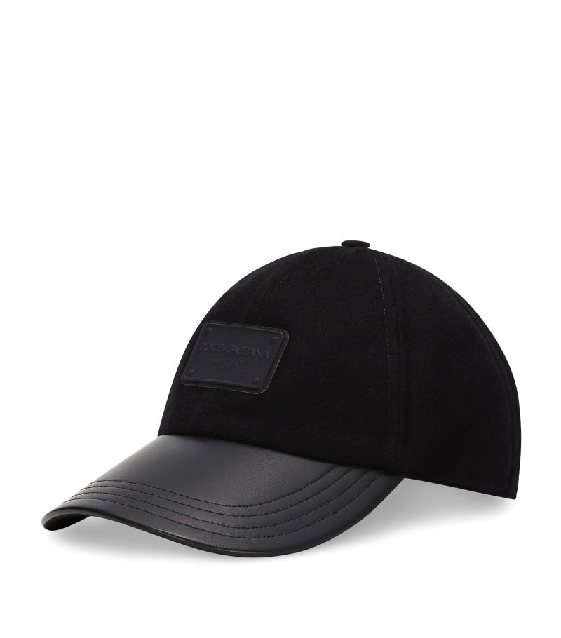 Dolce & Gabbana Dolce & Gabbana Virgin Wool-Blend Logo Baseball Cap