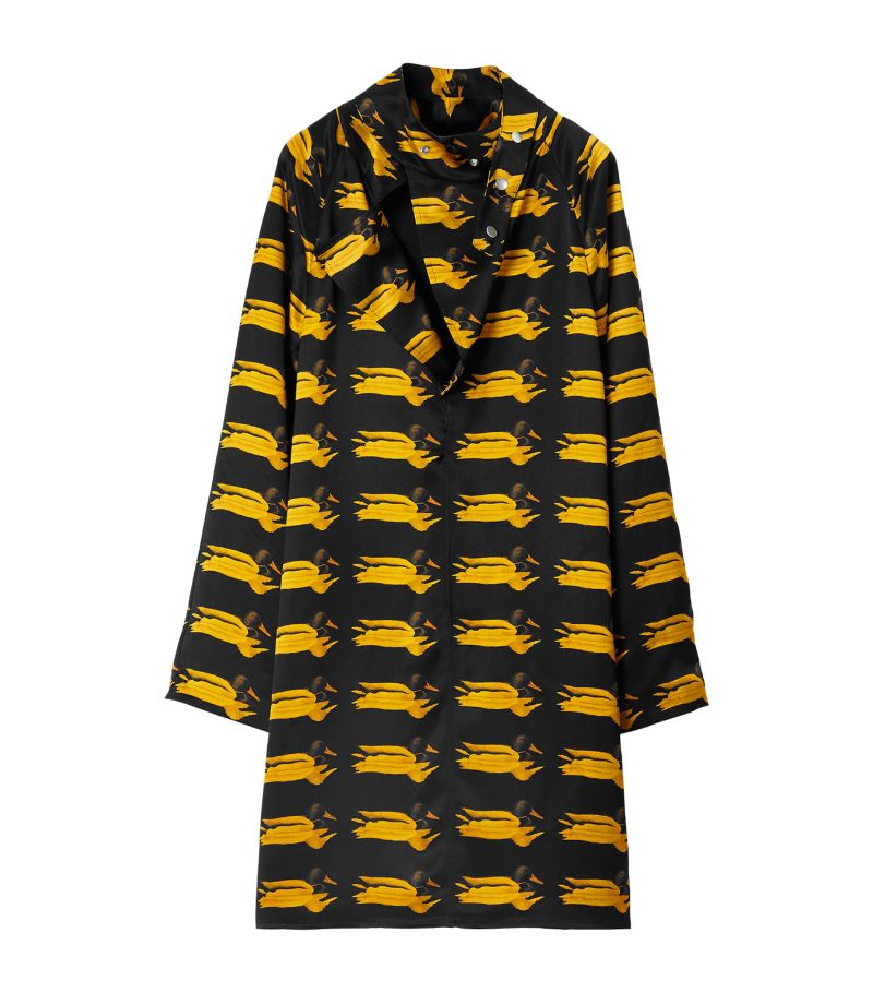 Burberry Burberry Silk Duck Print Mini Dress