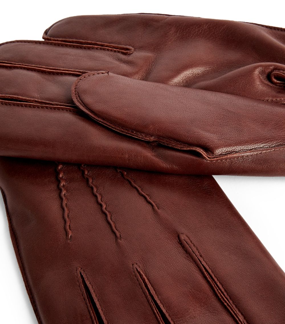 Dents DENTS Rabbit Fur-Lined Leather Gloves