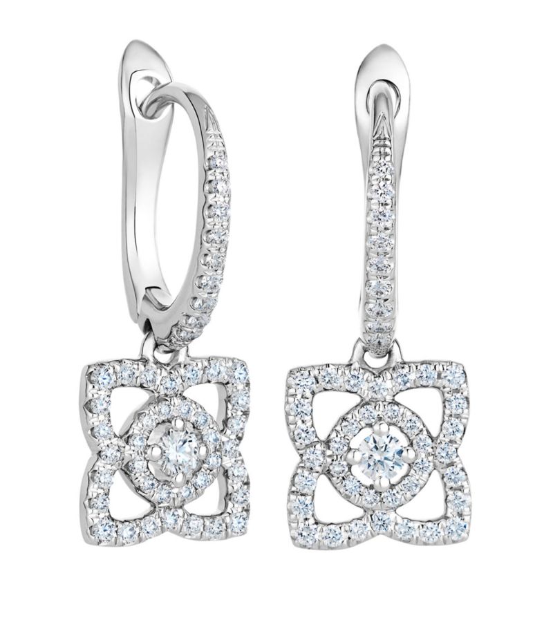 De Beers Jewellers De Beers Jewellers White Gold Enchanted Lotus Sleeper Earrings