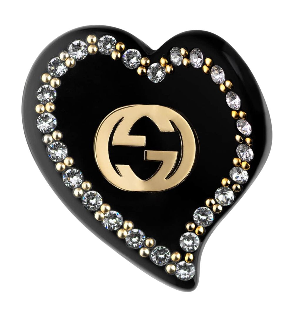 Gucci Gucci Embellished Interlocking G Heart Hair Clip