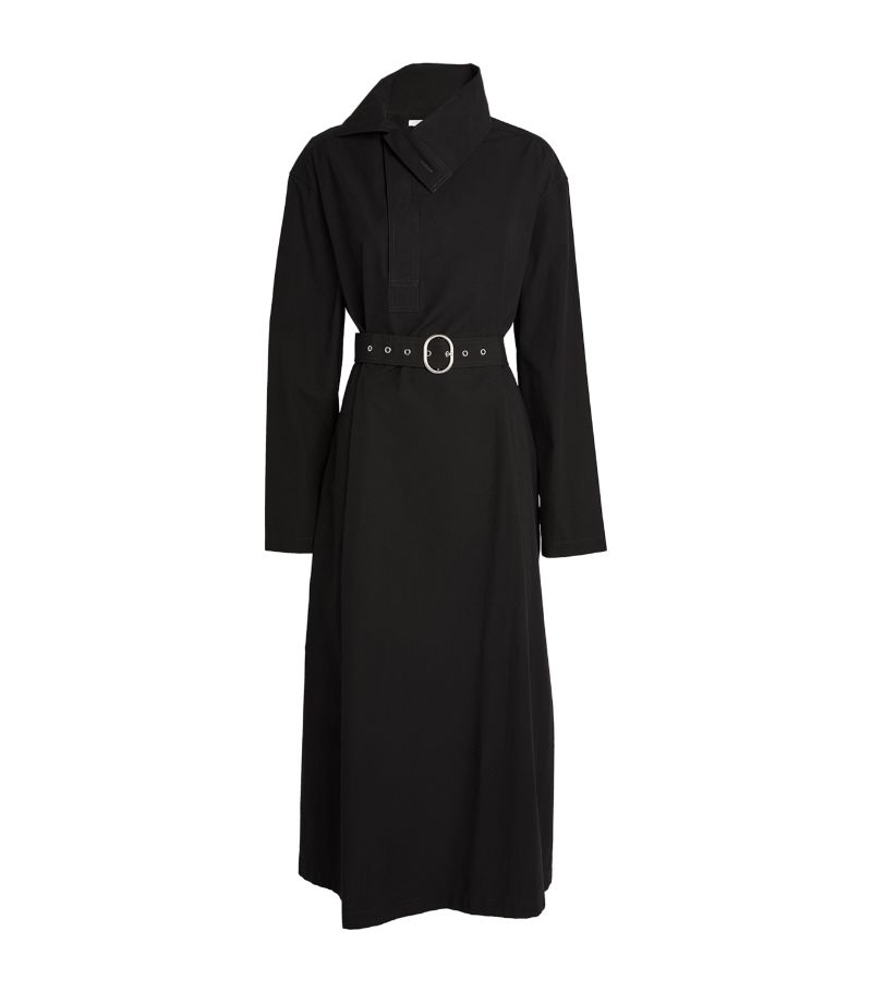 Jil Sander Jil Sander Belted Asymmetric Midi Dress