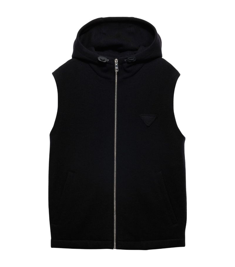 Prada Prada Wool-Cashmere Triangle Gilet