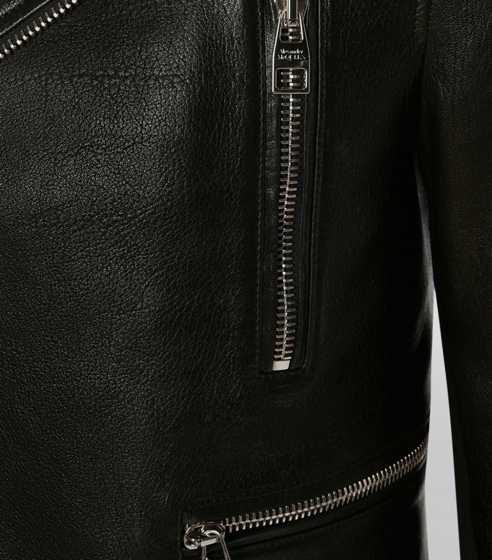 Alexander McQueen Alexander Mcqueen Leather Biker Jacket