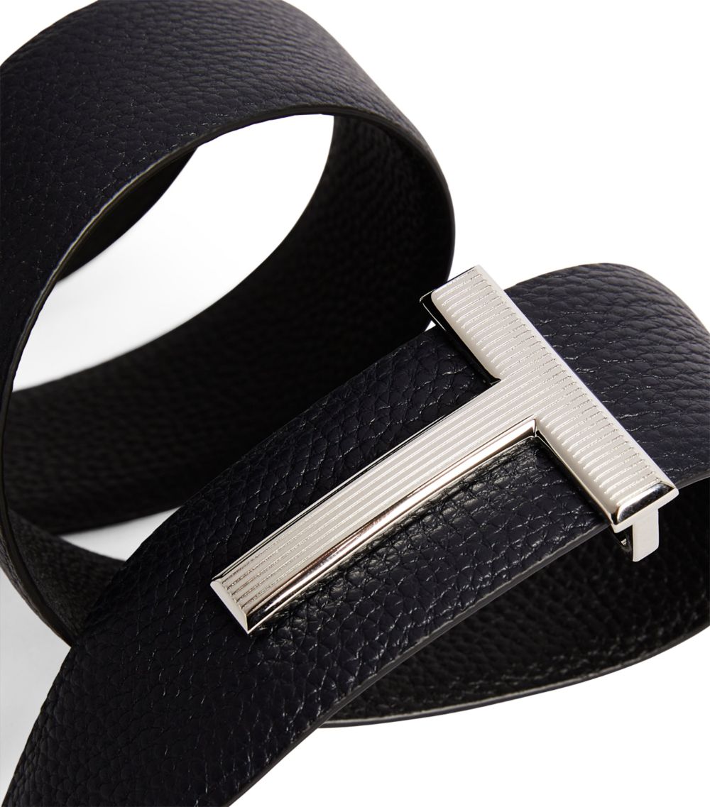 Tom Ford Tom Ford Leather Reversible T Ridge Belt