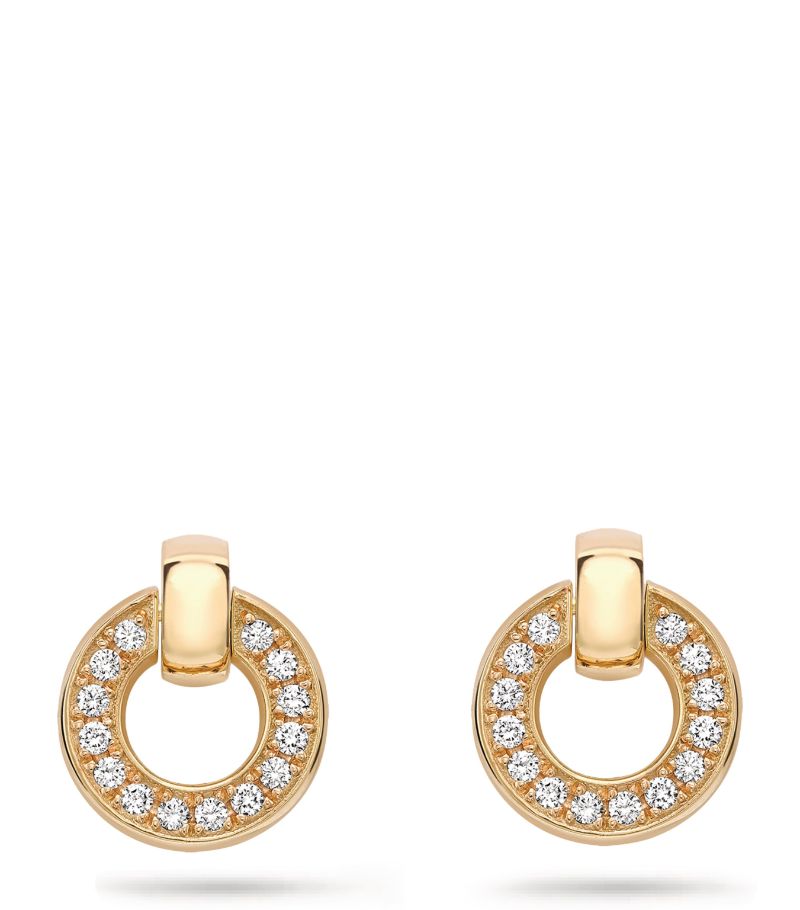 Boodles Boodles Yellow Gold And Diamond Roulette Flip Earrings