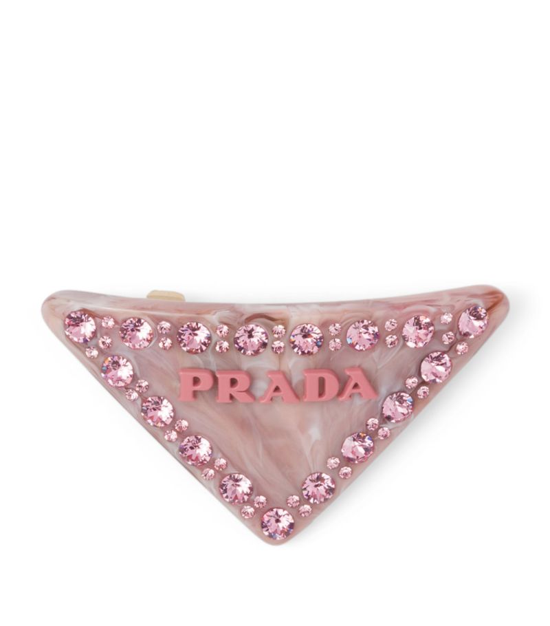 Prada Prada Embellished Triangle Hair Clip