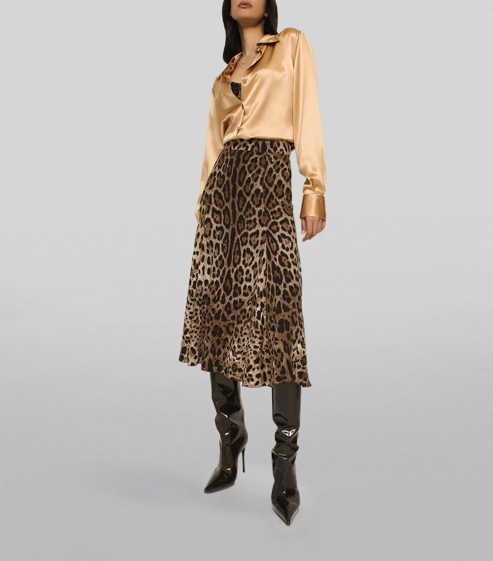 Dolce & Gabbana Dolce & Gabbana Leopard Print Midi Skirt